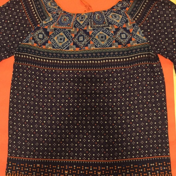 👾PURPLE AND ORANGE TUNIC TOP👾 - Picture 2 of 4